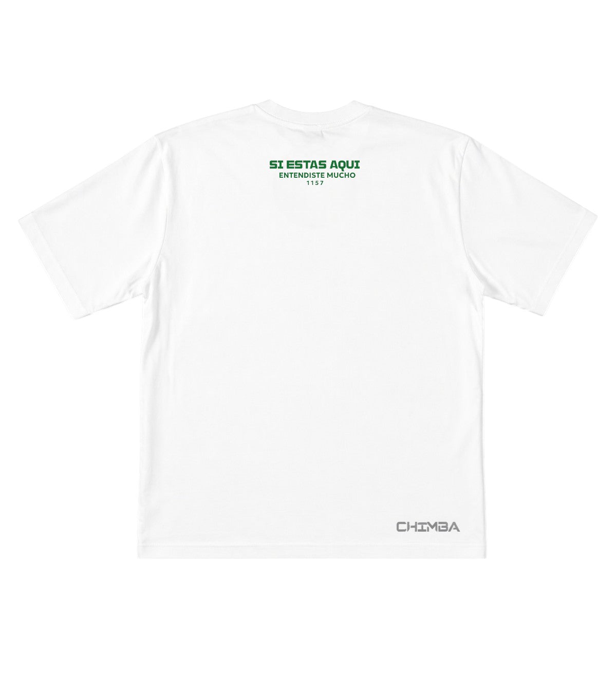 T-shirt clasica blanca verde CHIMBA™