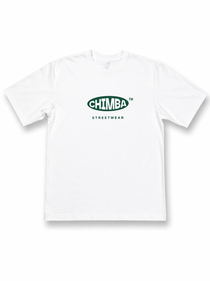 T-shirt clasica blanca verde CHIMBA™