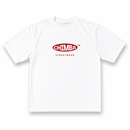 T-shirt clasica blanca roja CHIMBA™