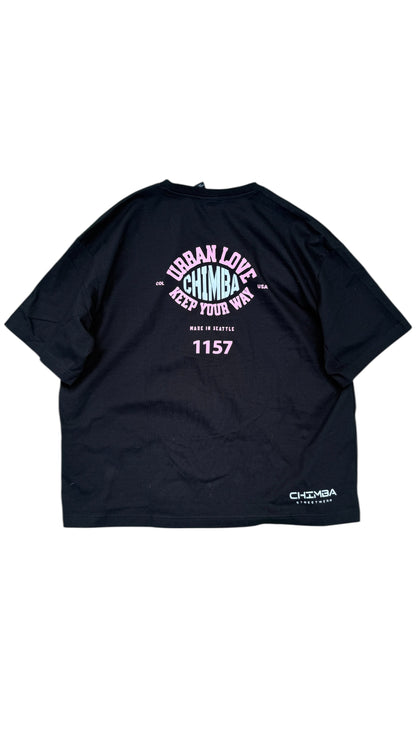 T-shirt black (Oversize) reflective